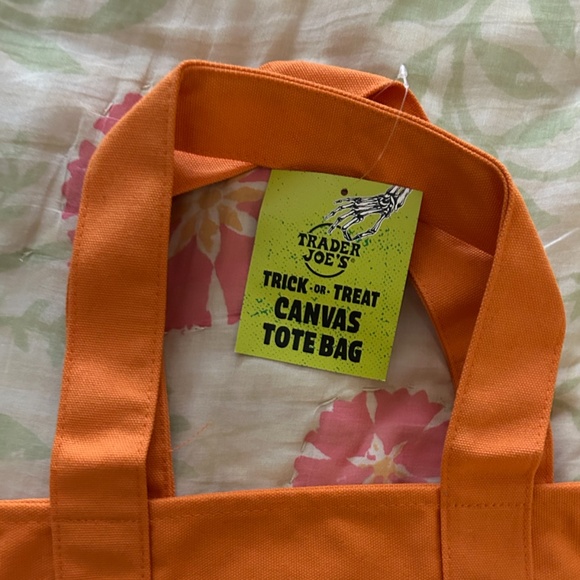 NWT Trader Joe's Halloween Mini Tote-Orange - Picture 2 of 6